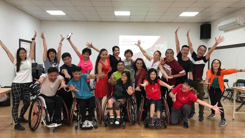 Participants of a Para dance sport introductory coaching course in Chinese Taipei