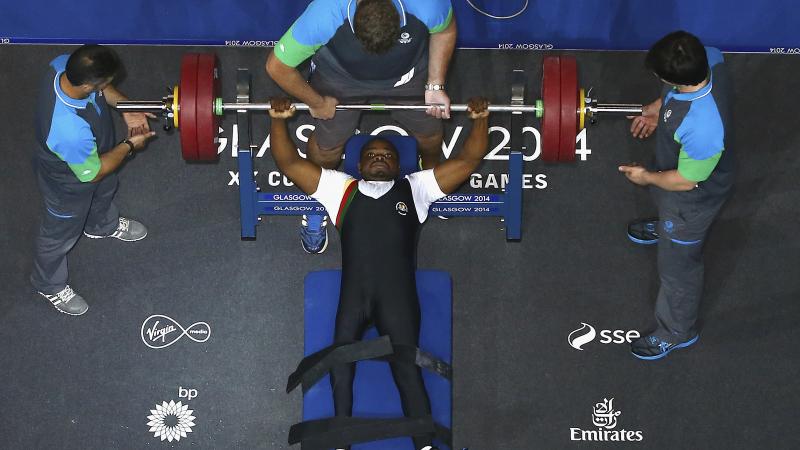Cameroon's powerlifter Maurice Francis Biwole Nkodo