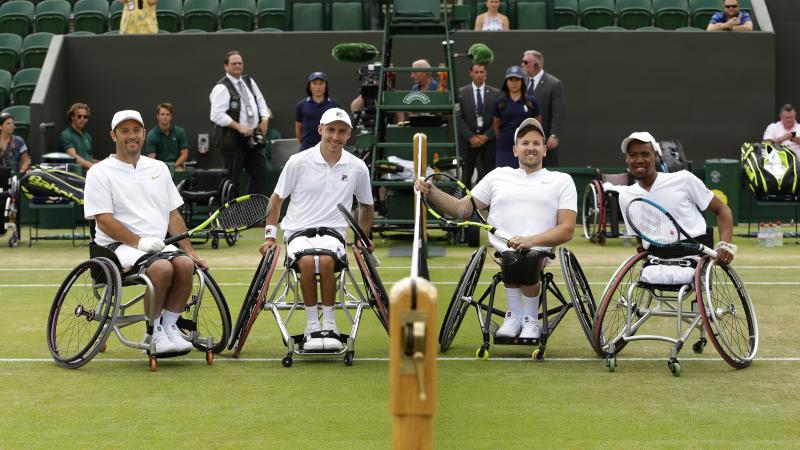 Quad doubles exhibition was held at Wimbledon in 2018