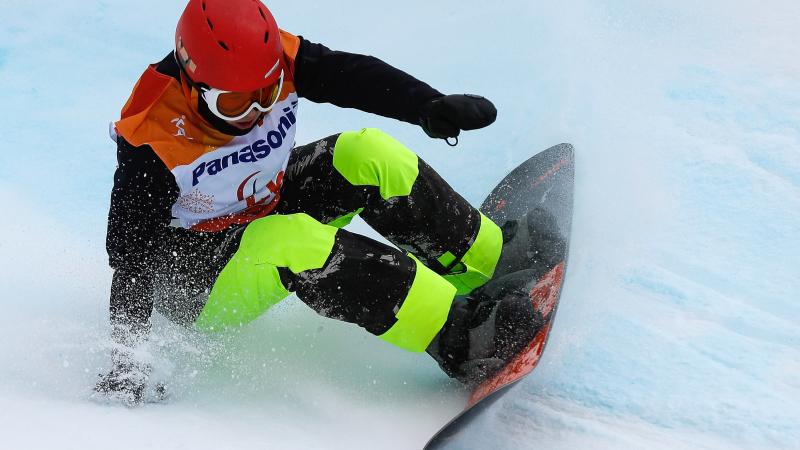 Man snowboarding