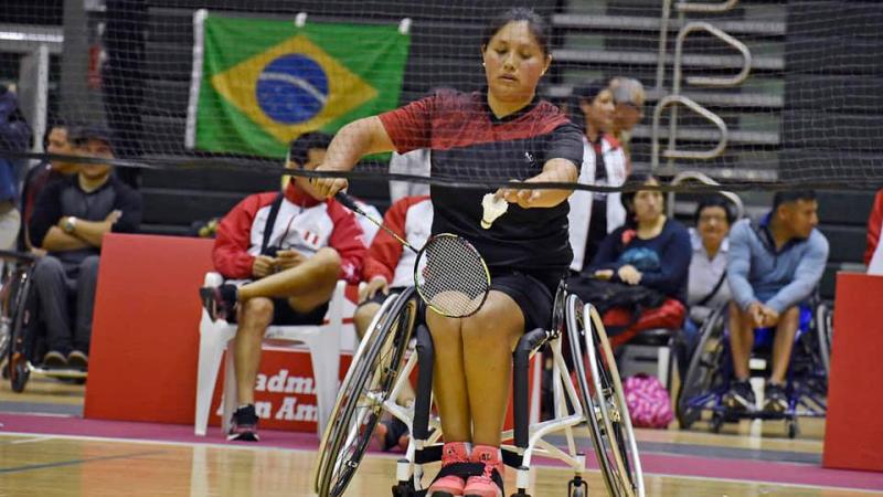 female Para badminton player Pilar Jauregui 