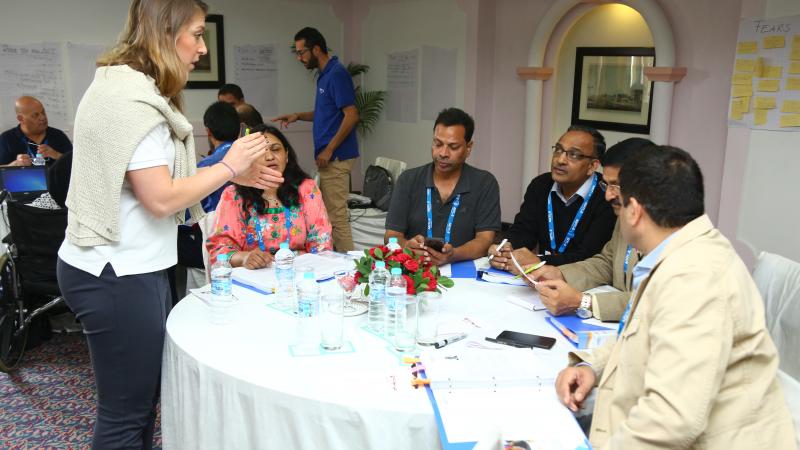 Participants of the Organisational Capacity Programme take part in workshop in New Delhi