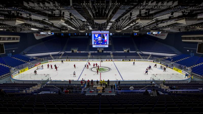 a wide shot of the Ostravar Arena