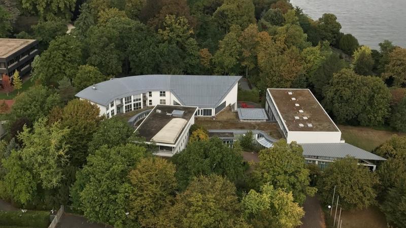 an aerial shot of the buildings that will become the IPC headquarters