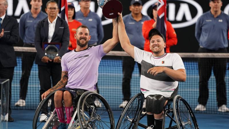 Dylan Alcott - Heath Davidson - Australian Open Dylan Alcott and Heath Davidson successfuly defended the Australian Open