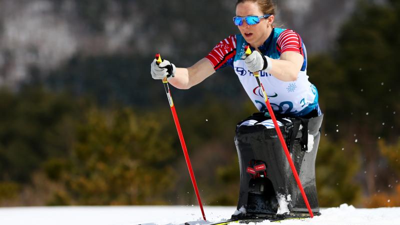 female Para Nordic skier Kendall Gretsch