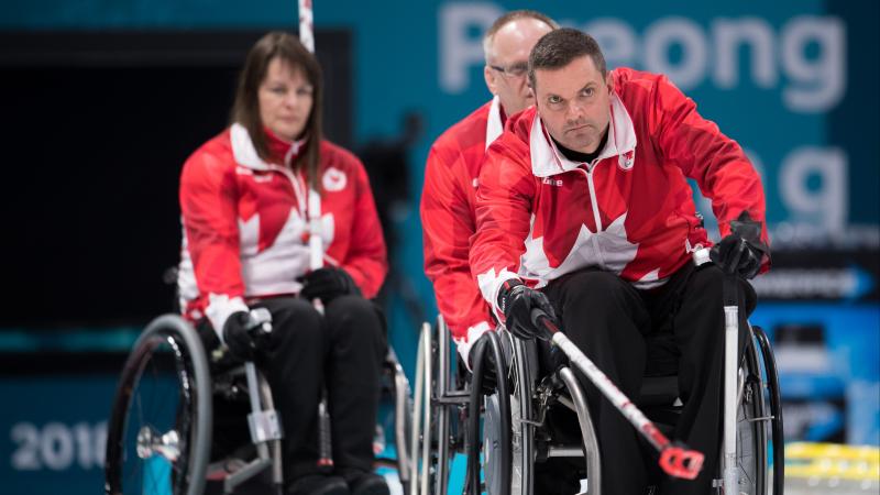 male wheelchair curler Mark Ideson