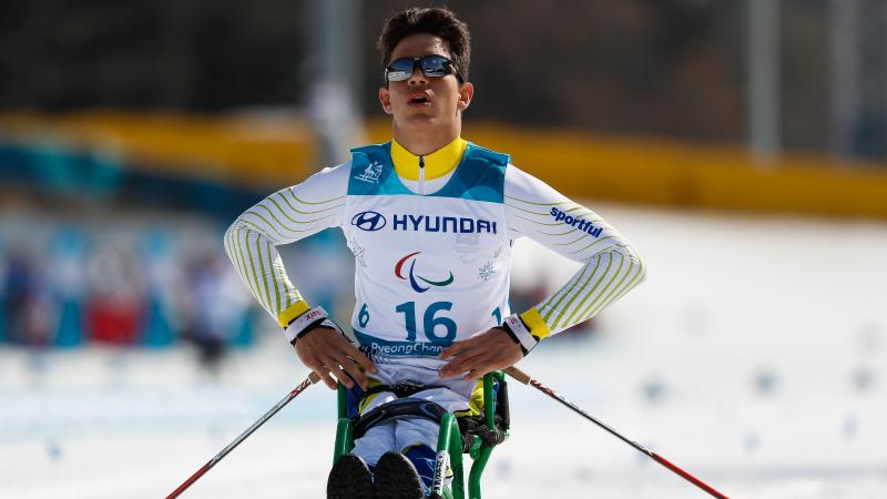 male Para Nordic skier Cristian Ribera