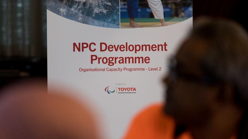 Banner of the Agitos Foundation NPC Development Programme displayed during workshop