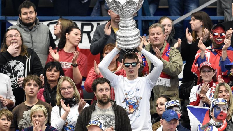 Czech fans on the Ostravar Arena