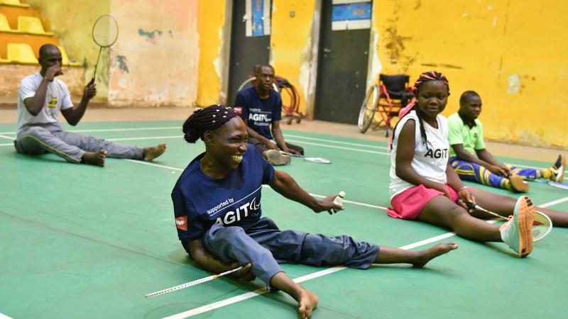 Para badminton athletes participate in a BWF training camp in Ugand funded by the Agitos Foundation Grant Support Programme