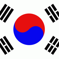 Korea flag Square