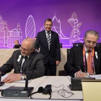 Sir Philip signs IPC/IOC Agreement 2012