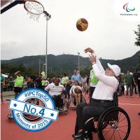 Sir Philip playing wheelchair basketball in Rio