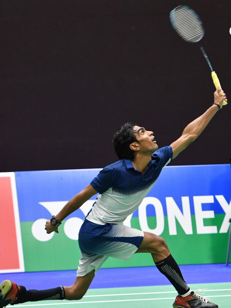 KEEPING HIMSELF MATCHFIT: Indian badminton star Pramod Bhagat