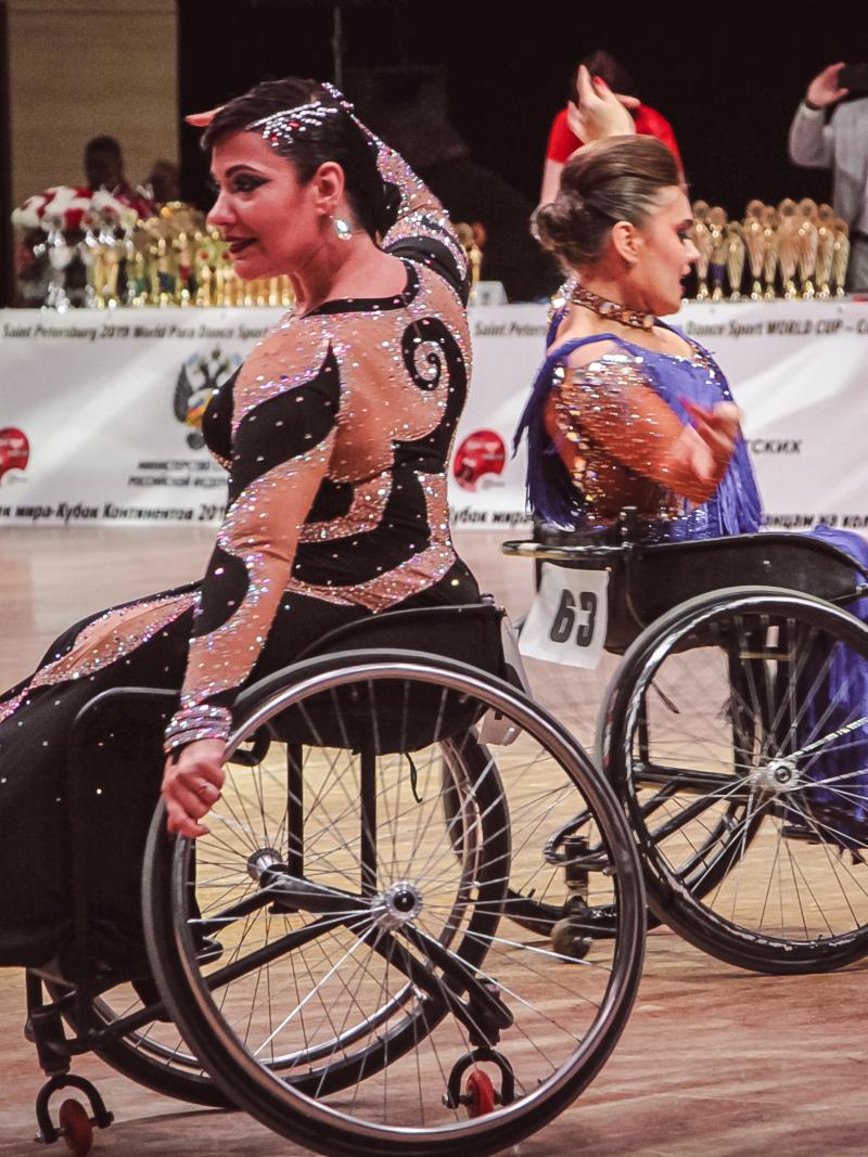 Two female Para dancers performing