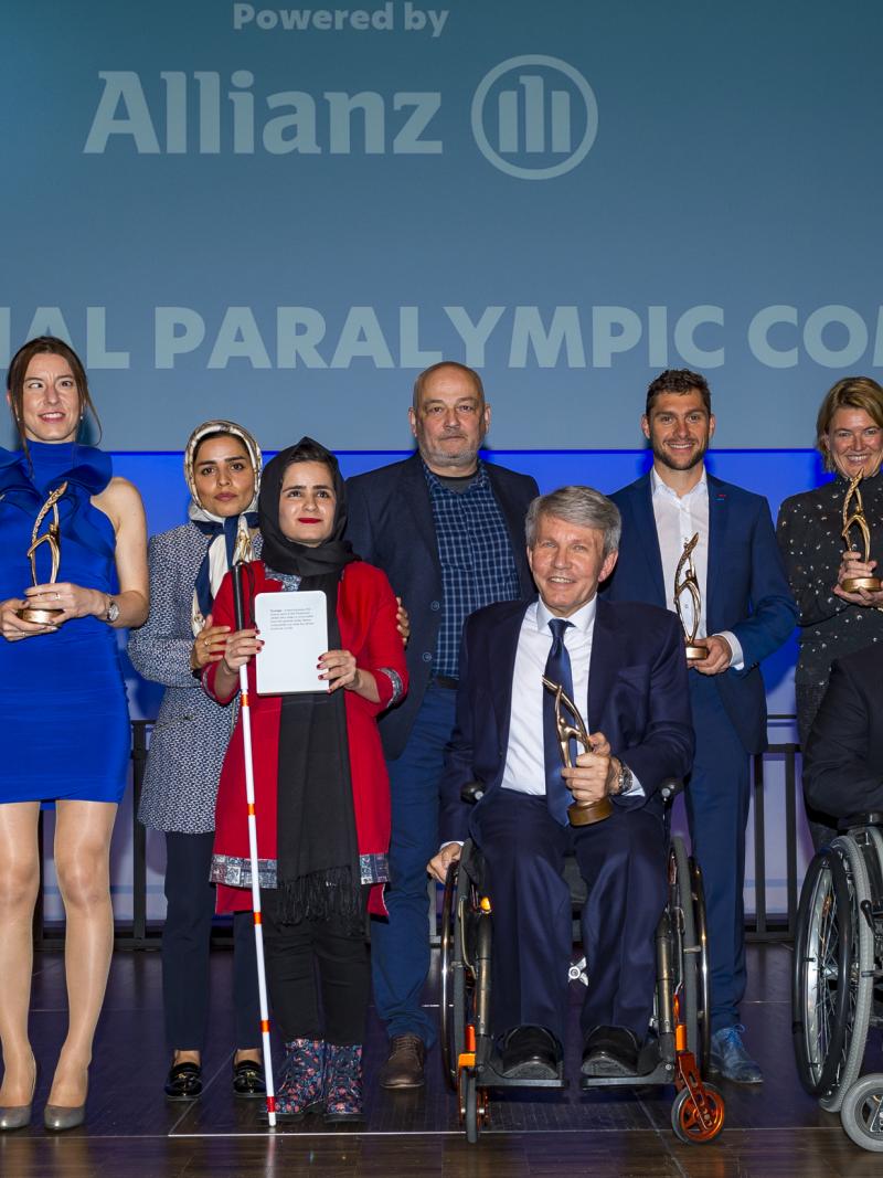 Group photo of all award winners on stage