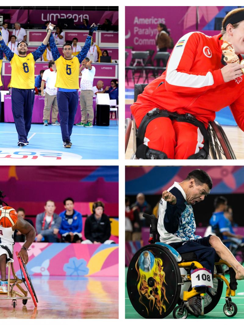 Four photos of the four nominees for Best Team at Lima 2019