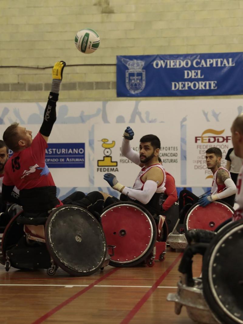 Enroute to title: Action from the IWRF European Division C Championship match between Czech Republic and Spain.