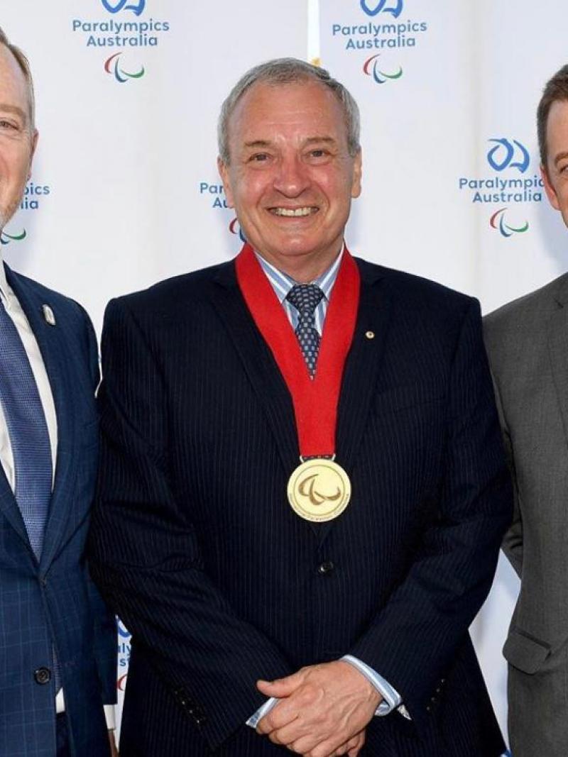 Greg Hartung received the Paralympic Order from IPC President Andrew Parsons