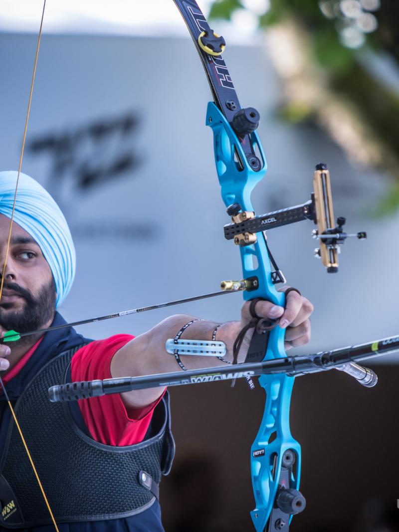 Indian archer draws his bow