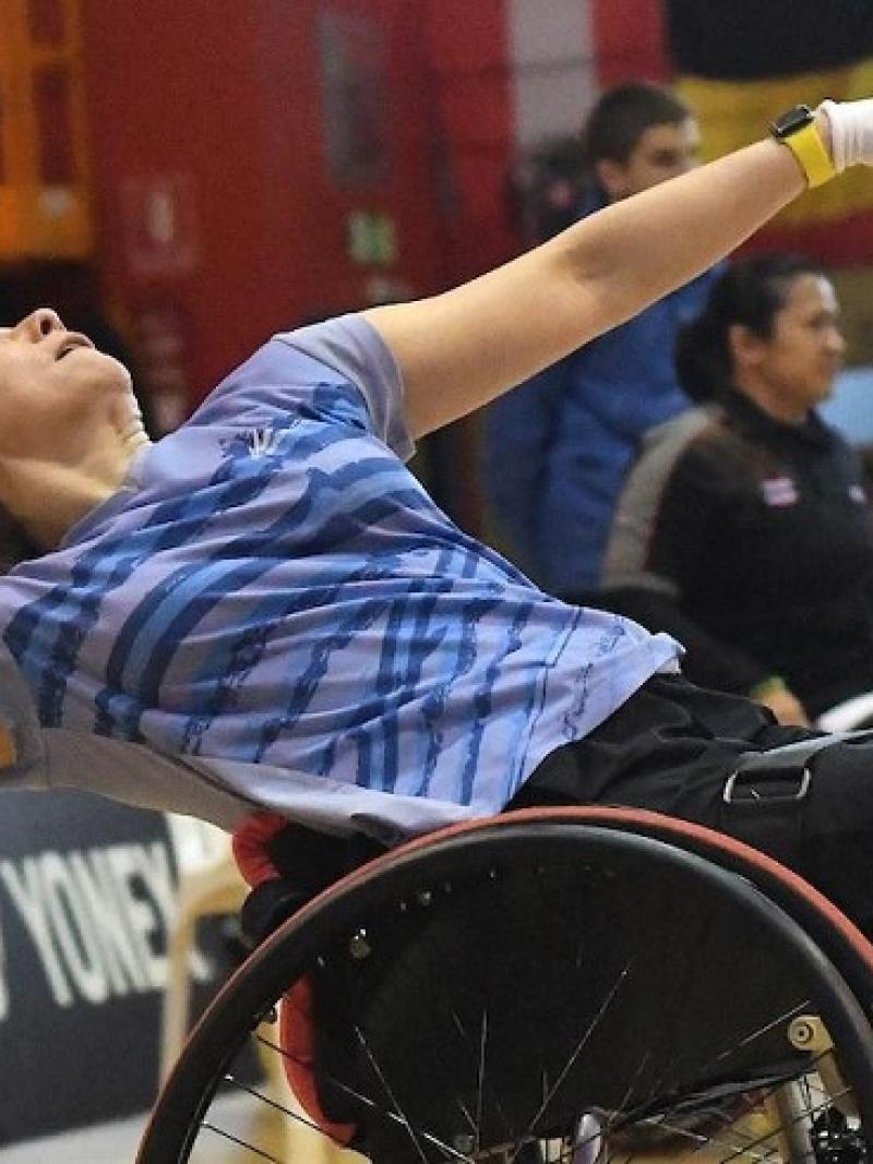 Spain's Marcela Quinteros - badminton