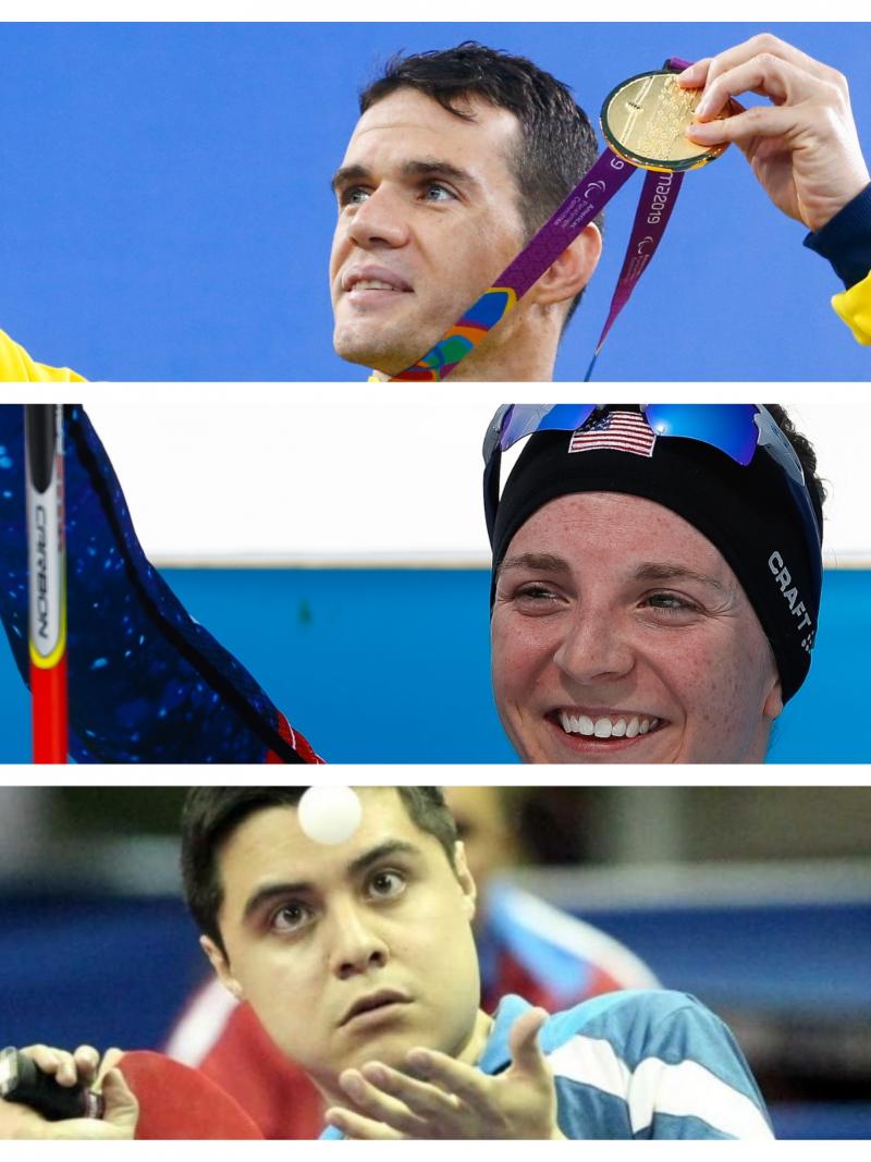 Photos of Daniel Giraldo, Kendall Gretsch and Victor Reyes