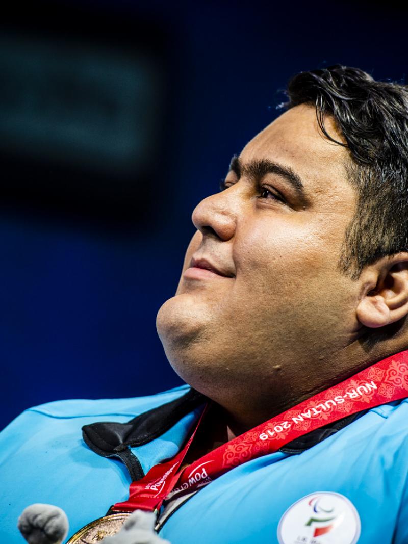 A man with his gold medal