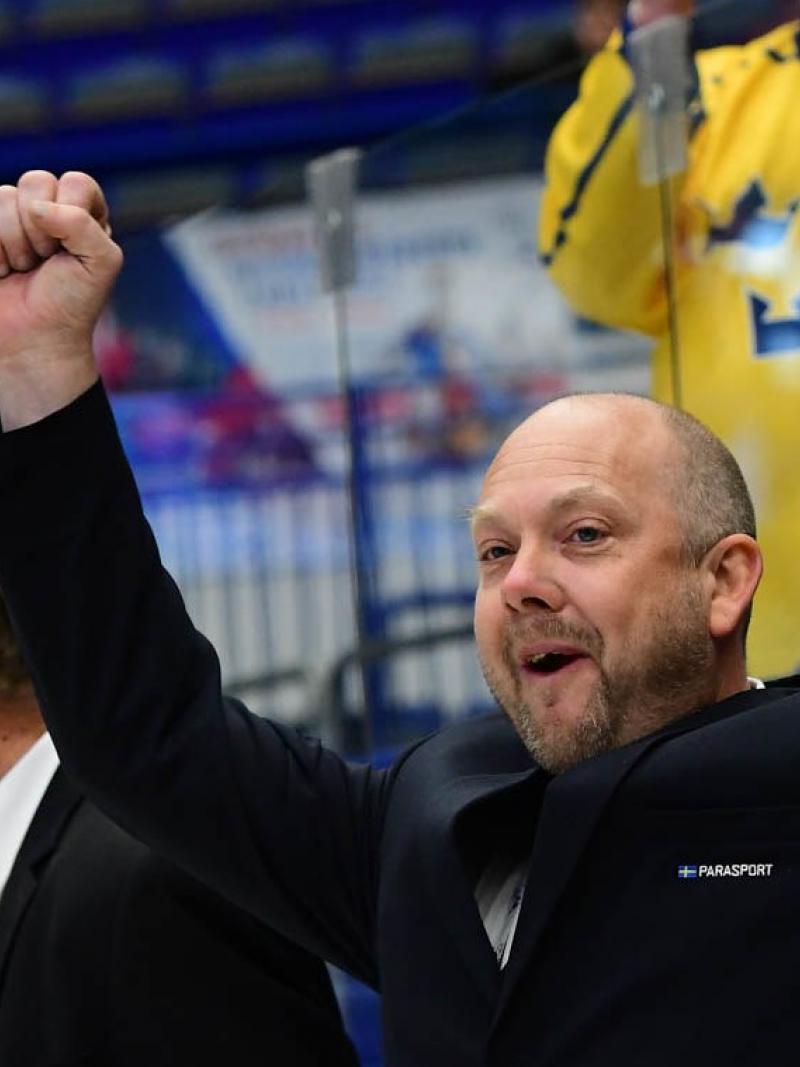 Rickhard Hardstram led the Swedish Para ice hockey team at the Ostrava 2019 World Championships in Czech Republic