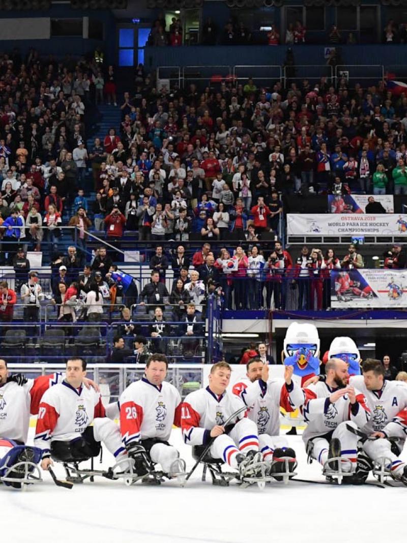 A Para ice hockey team 