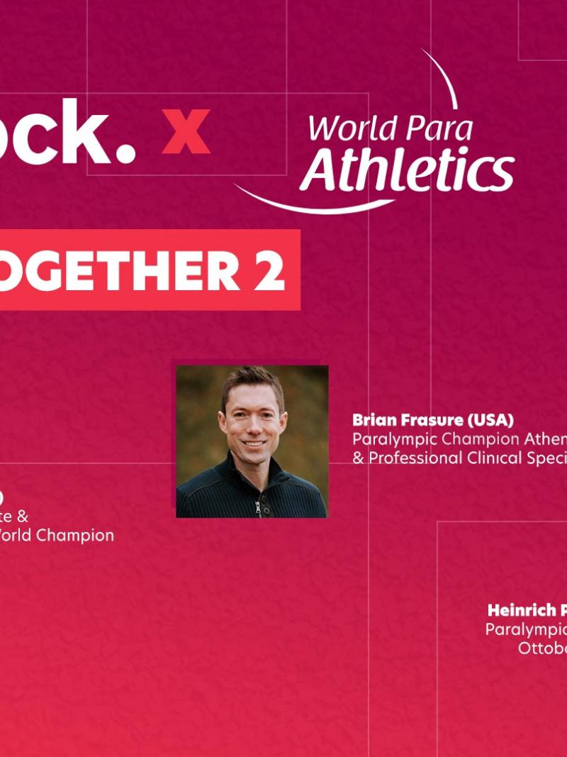 A graphic showing the picture of three men announcing the second edition of the Ottobock Get Together on World Para Athletics Facebook page