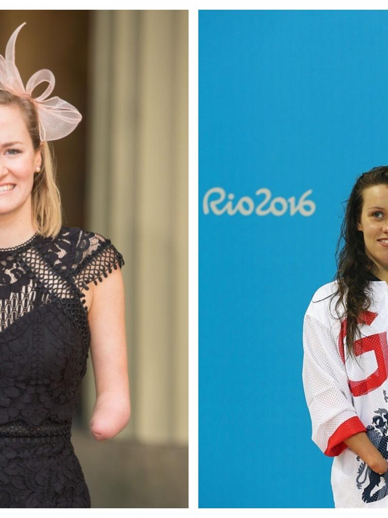 Two British female athletes with upper limb impairment