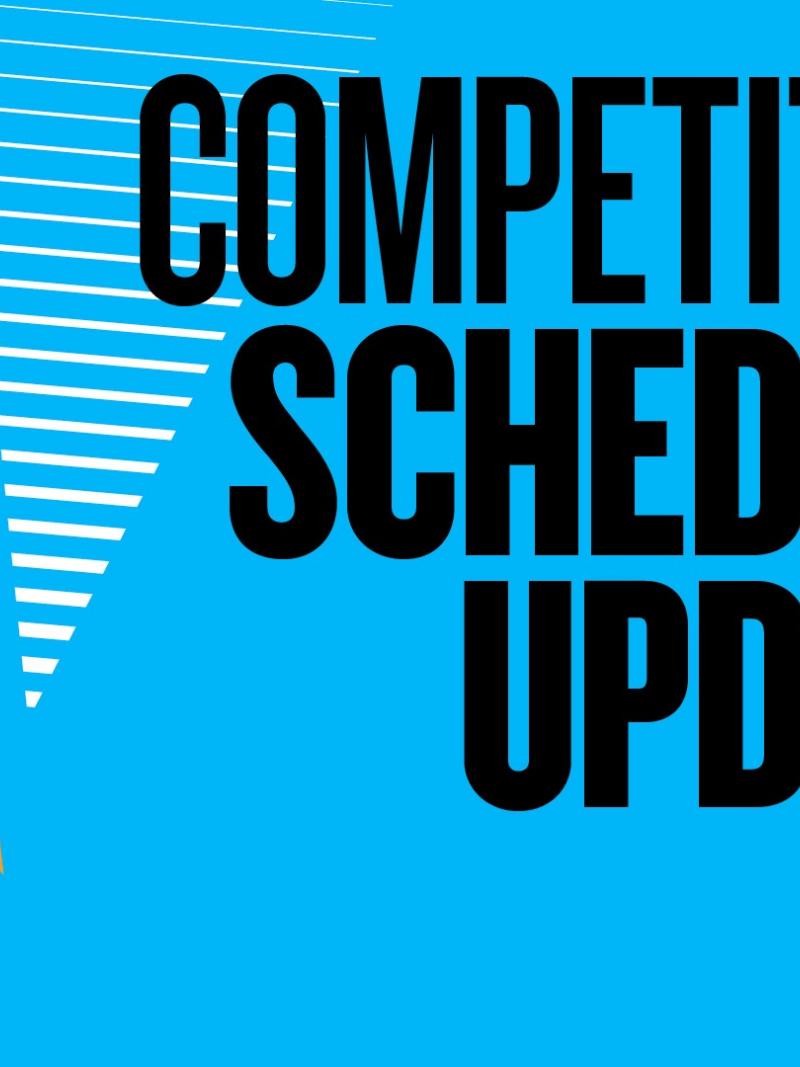 A graphic showing the logo of the Birmingham 2022 Commonwealth Games and the information 'Competition Schedule Update'