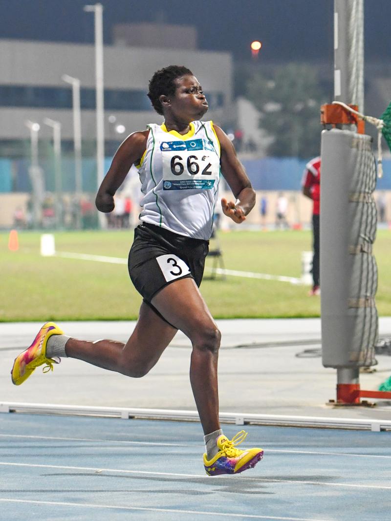 Vimbai Zvinowanda competing at the Dubai 2021 Grand Prix