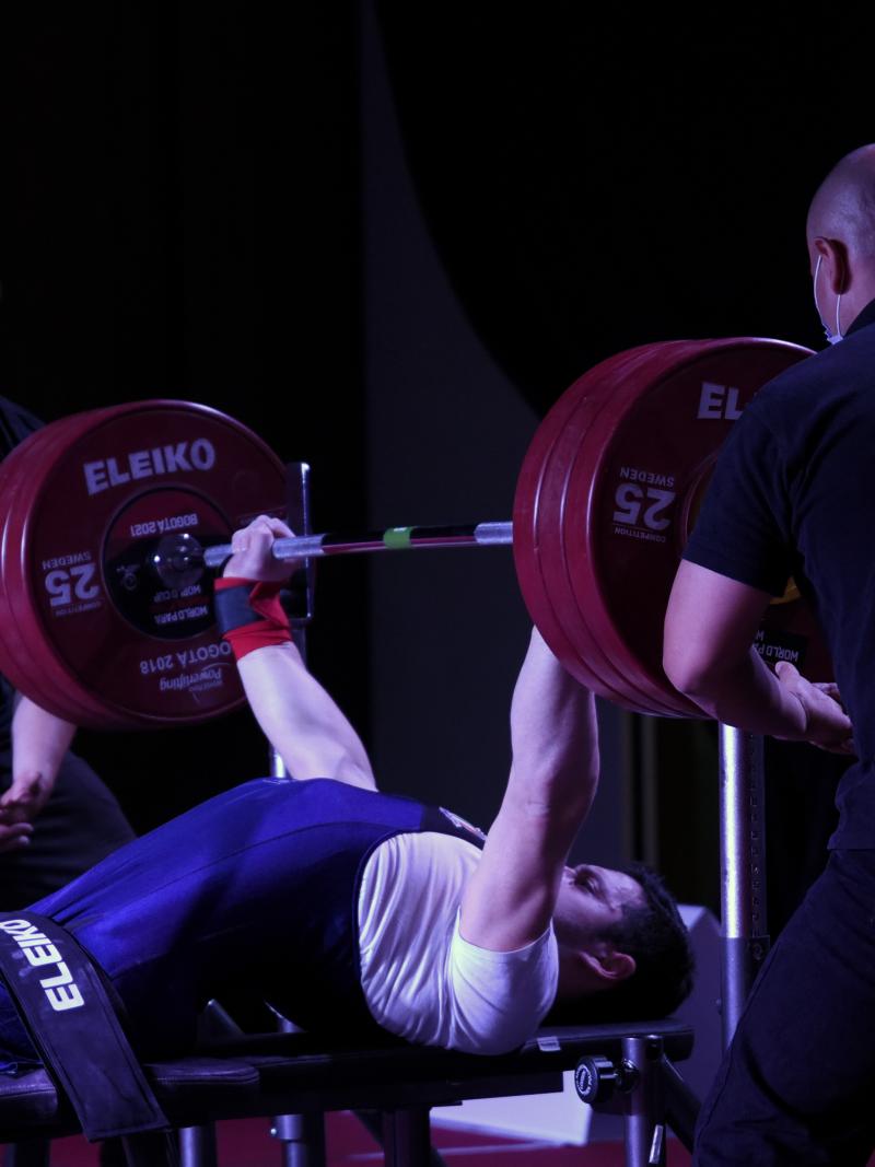 Donato Telesca competing at Bogota 2021 World Cup 