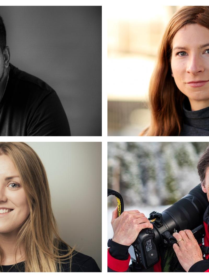 Collage of four portrait photos