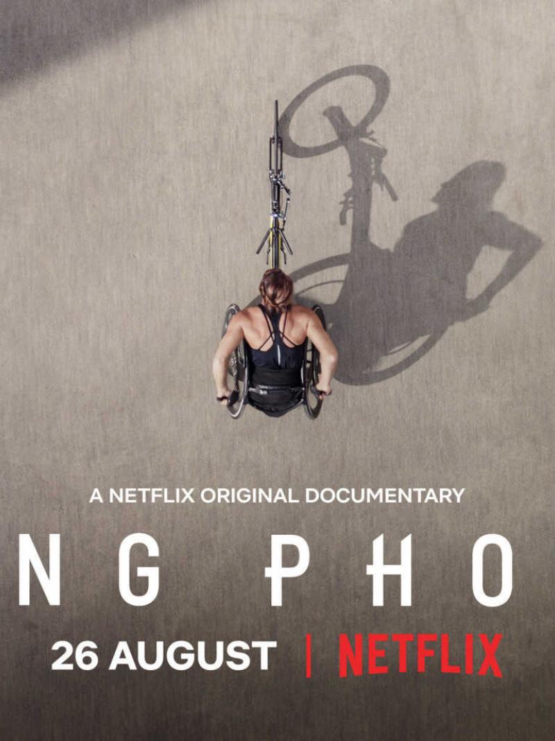 Movie artwork with three athletes