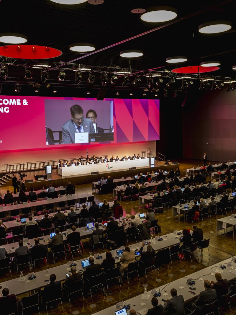 Generic view of 2019 IPC General Assembly including the stage and all the attendants