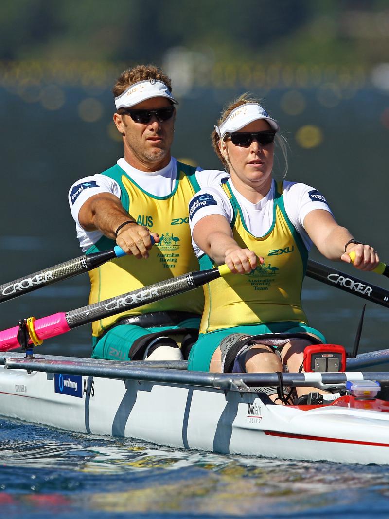 Australian rowers in a competition