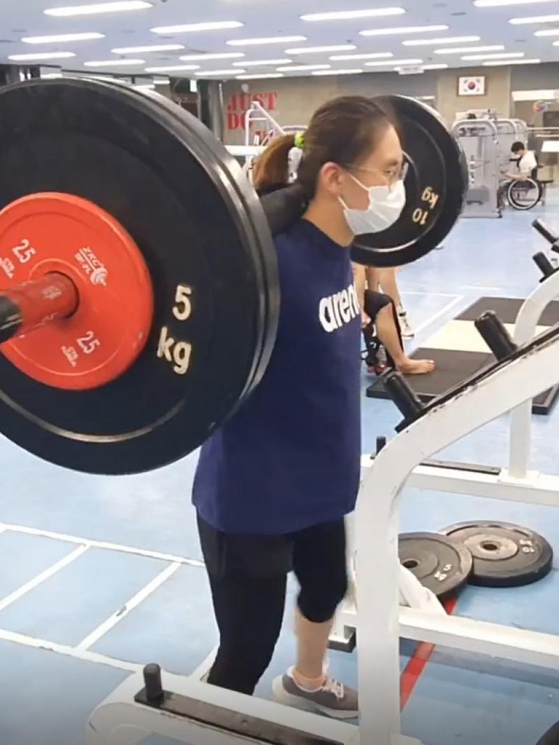  Jungeun Kang during a training session
