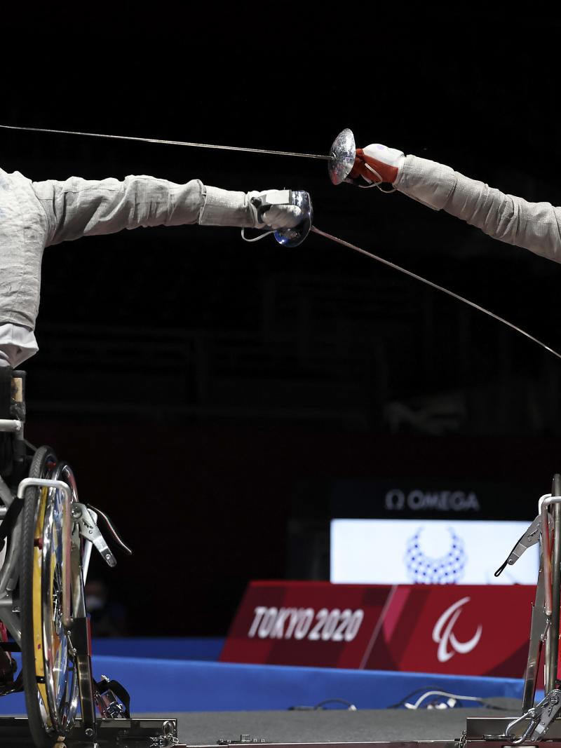 Tan Shumei in wheelchair fencing