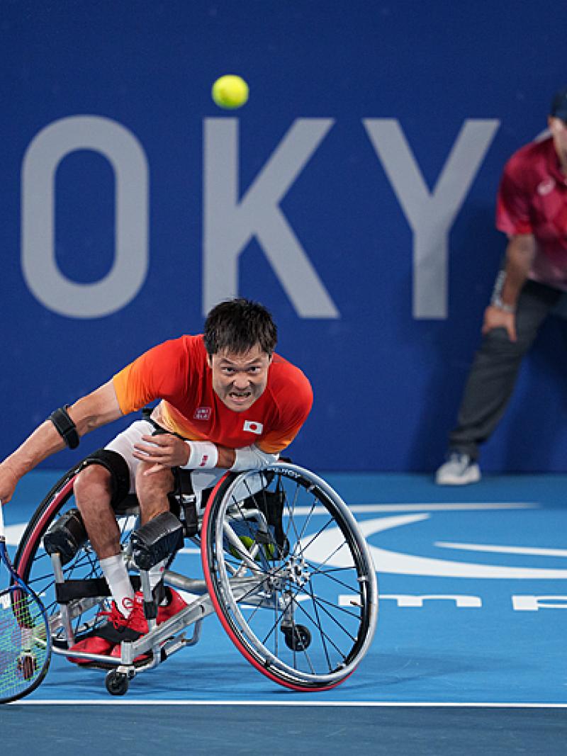 Shingo Kunieda serves on way to gold medal