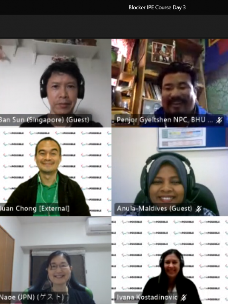 Screenshot of I’mPOSSIBLE online course participants on a Teams call