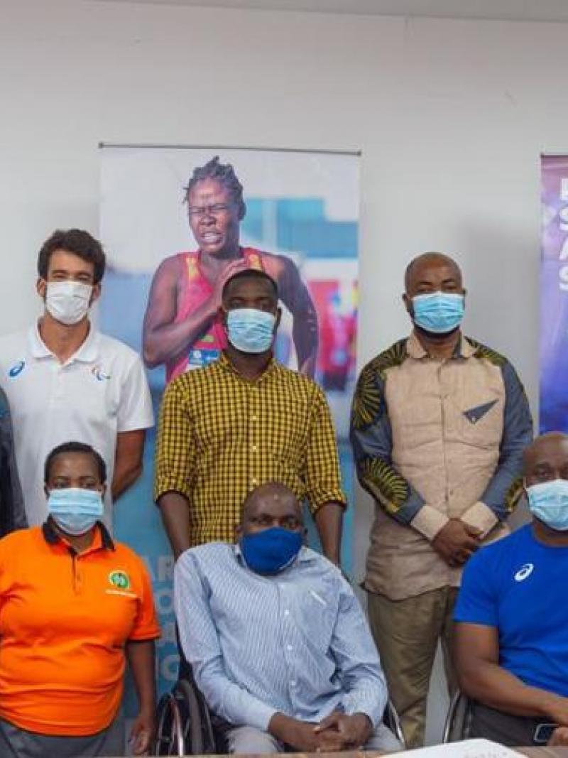 Participants and instructors of the athlete development workshop in Ghana