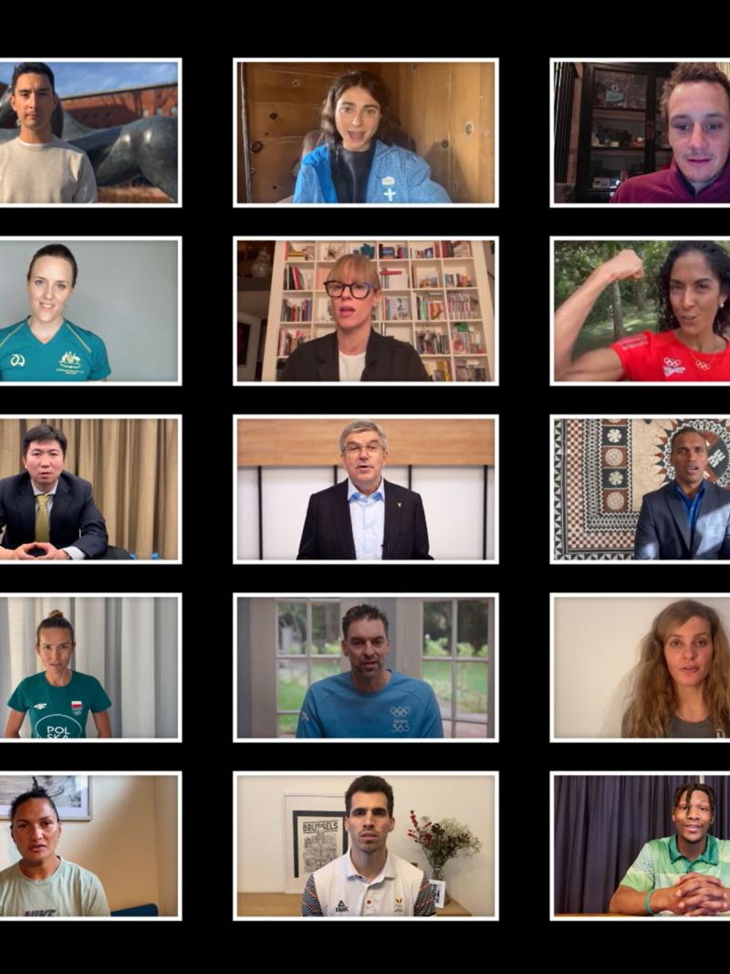 Snapshot of the video message from Olympians and Paralympians.