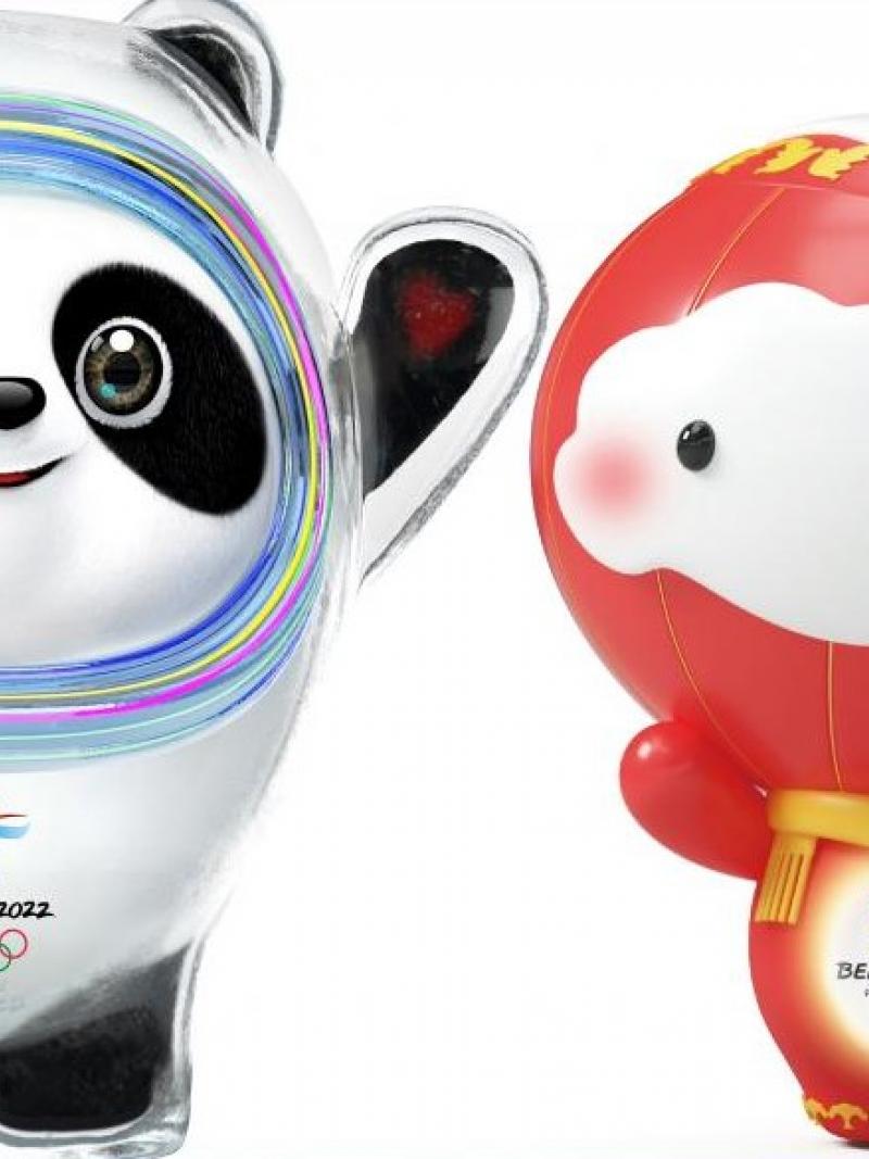 Beijing 2022 Olympics  and Paralympic Winter Games mascots Bing Dwen Dwen and Shuey Rhon Rhon unveiled.  