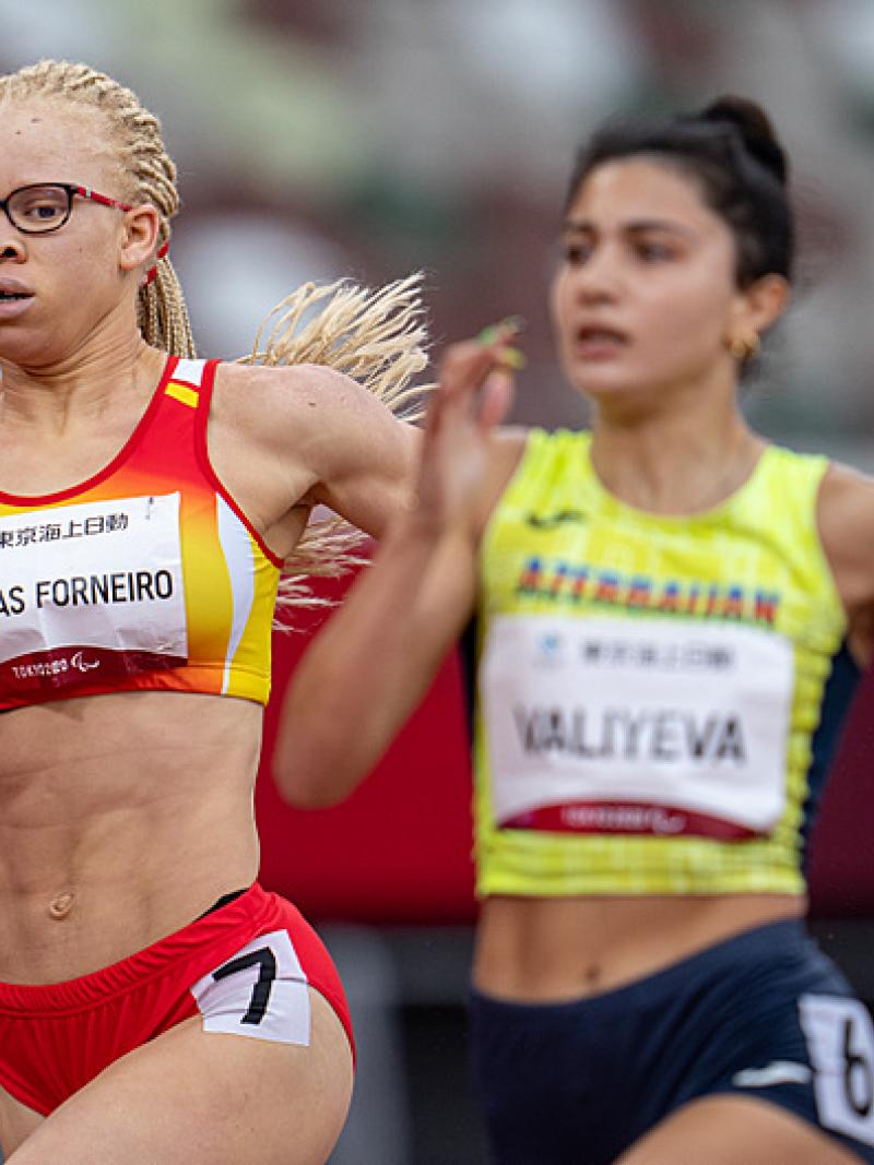 Image of a female Para Athletics running in a competition