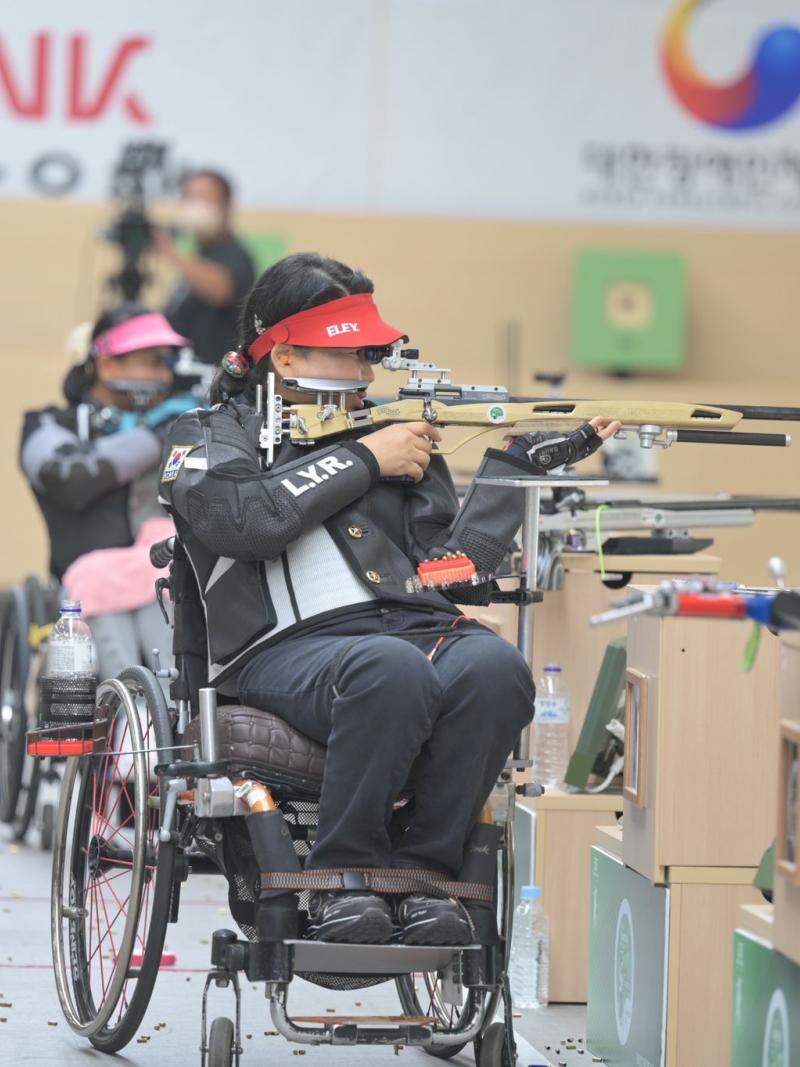 South Korea’s Yunri Lee in action
