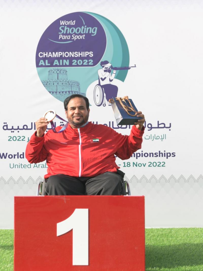 Paralympic champion Abdulla Sultan Alaryani won UAE's first gold at the World Shooting Para Sport Championships in Al Ain. 