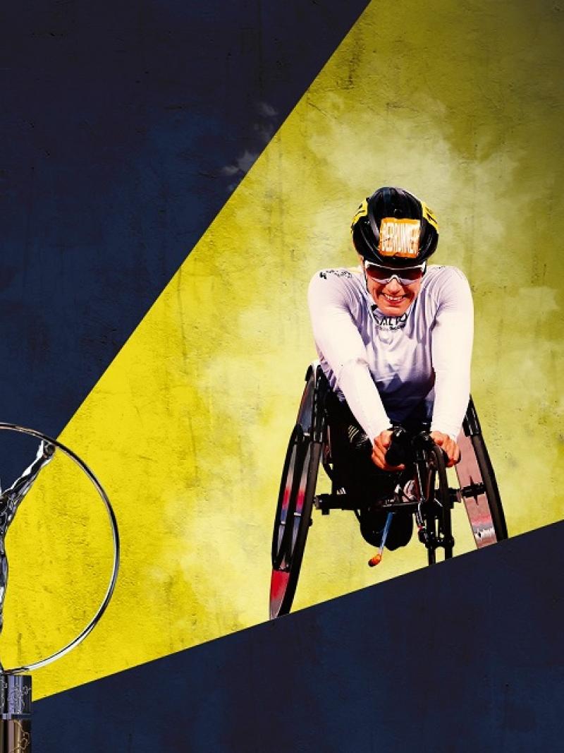 A graphic announcing Catherine Debrunner as Laureus Award nominee